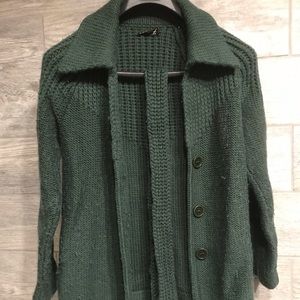 Vintage knit jacket with belt